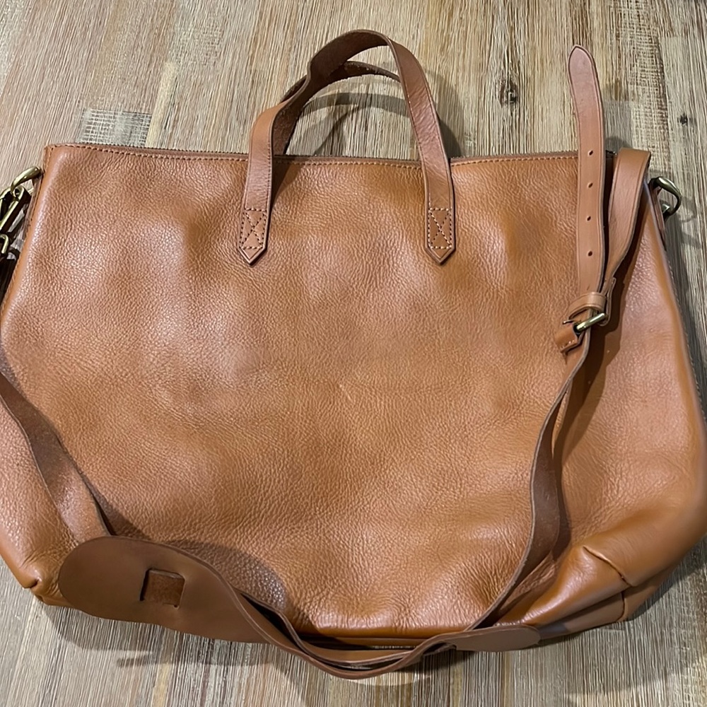 Madewell leather tote bag